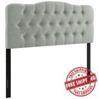 Modway MOD-5154-GRY Annabel Queen Fabric Headboard in Gray