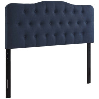 Modway MOD-5154-NAV Annabel Queen Fabric Headboard in Navy
