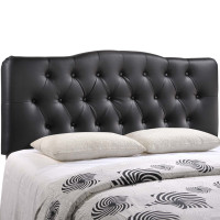 Modway MOD-5155-BLK Annabel Queen Vinyl Headboard in Black