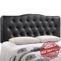 Modway MOD-5155-BLK Annabel Queen Vinyl Headboard in Black