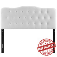 Modway MOD-5155-WHI Annabel Queen Vinyl Headboard in White