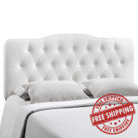 Modway MOD-5159-WHI Annabel King Vinyl Headboard in White