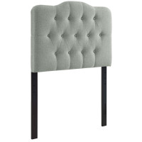 Modway MOD-5160-GRY Annabel Twin Fabric Headboard in Gray