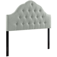Modway MOD-5162-GRY Sovereign Queen Fabric Headboard in Gray