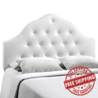 Modway MOD-5167-WHI Sovereign King Vinyl Headboard in White