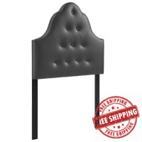 Modway MOD-5169-BLK Sovereign Twin Vinyl Headboard in Black