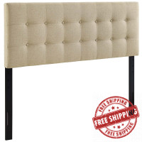 Modway MOD-5170-BEI Emily Queen Fabric Headboard in Beige