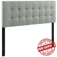 Modway MOD-5172-GRY Emily Full Fabric Headboard in Gray