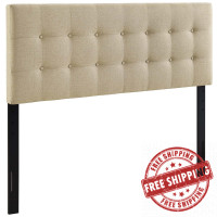 Modway MOD-5174-BEI Emily King Fabric Headboard in Beige