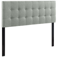 Modway MOD-5174-GRY Emily King Fabric Headboard in Gray