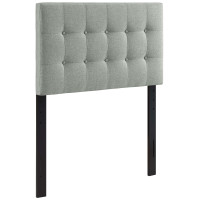 Modway MOD-5176-GRY Emily Twin Fabric Headboard in Gray