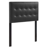 Modway MOD-5177-BLK Emily Twin Vinyl Headboard in Black