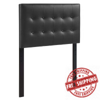 Modway MOD-5177-BLK Emily Twin Vinyl Headboard in Black