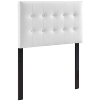 Modway MOD-5177-WHI Emily Twin Vinyl Headboard in White