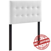 Modway MOD-5177-WHI Emily Twin Vinyl Headboard in White