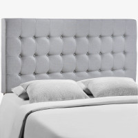 Modway MOD-5210-GRY Addison Queen Headboard in Gray