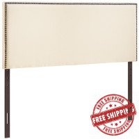 Modway MOD-5216-IVO Region King Nailhead Upholstered Headboard in Ivory