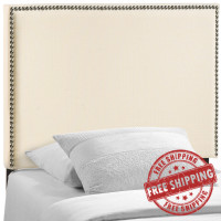 Modway MOD-5218-IVO Region Twin Nailhead Upholstered Headboard in Ivory