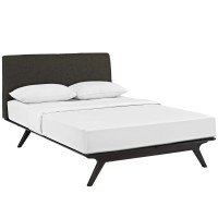 Modway MOD-5238-CAP-BRN Tracy Queen Wood Bed Frame in Cappuccino Brown