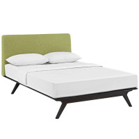 Modway MOD-5238-CAP-GRN Tracy Queen Wood Bed Frame in Cappuccino Green