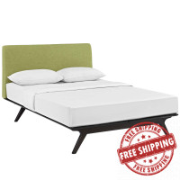 Modway MOD-5238-CAP-GRN Tracy Queen Wood Bed Frame in Cappuccino Green