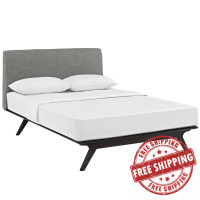 Modway MOD-5238-CAP-GRY Tracy Queen Bed in Cappuccino Gray