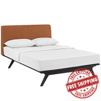 Modway MOD-5238-CAP-ORA Tracy Queen Wood Bed Frame in Cappuccino Orange
