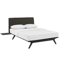 Modway MOD-5257-CAP-BRN-SET Tracy 3 Piece Queen Bedroom Set in Cappuccino Brown