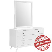 Modway MOD-5310-WHI-SET Tracy Dresser and Mirror White