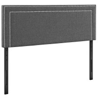 Modway MOD-5376-GRY Jessamine Full Fabric Headboard in Gray