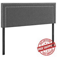 Modway MOD-5376-GRY Jessamine Full Fabric Headboard in Gray