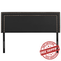 Modway MOD-5379-BLK Jessamine King Vinyl Headboard in Black