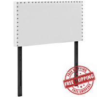 Modway MOD-5381-WHI Phoebe Twin Vinyl Headboard in White