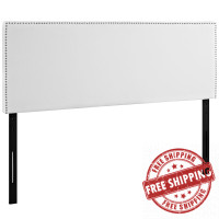 Modway MOD-5385-WHI Phoebe Queen Vinyl Headboard in White