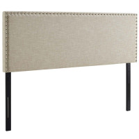 Modway MOD-5386-BEI Phoebe Queen Upholstered Fabric Headboard