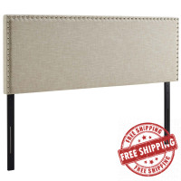 Modway MOD-5386-BEI Phoebe Queen Upholstered Fabric Headboard