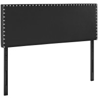 Modway MOD-5387-BLK Phoebe King Vinyl Headboard in Black
