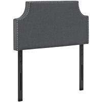 Modway MOD-5390-GRY Laura Twin Fabric Headboard in Gray