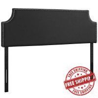 Modway MOD-5393-BLK Laura Queen Vinyl Headboard in Black