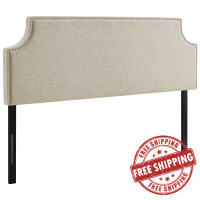 Modway MOD-5394-BEI Laura Queen Upholstered Fabric Headboard