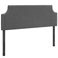 Modway MOD-5396-GRY Laura King Fabric Headboard in Gray