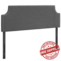 Modway MOD-5396-GRY Laura King Fabric Headboard in Gray