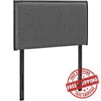Modway MOD-5405-GRY Camille Twin Fabric Headboard in Gray