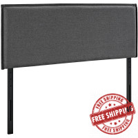 Modway MOD-5406-GRY Camille Full Fabric Headboard in Gray