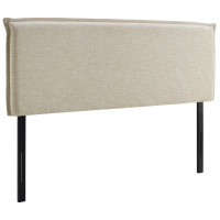 Modway MOD-5407-BEI Camille Queen Upholstered Fabric Headboard