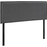 Modway MOD-5407-GRY Camille Queen Fabric Headboard in Gray