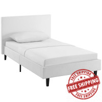 Modway MOD-5416-WHI Anya Twin Bed