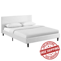 Modway MOD-5418-WHI Anya Full Fabric Bed