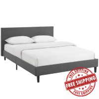 Modway MOD-5420-GRY Anya Queen Bed Frame In Gray