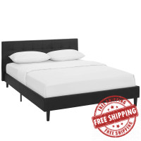 Modway MOD-5423-BLK Linnea Full Faux Leather Bed in Black